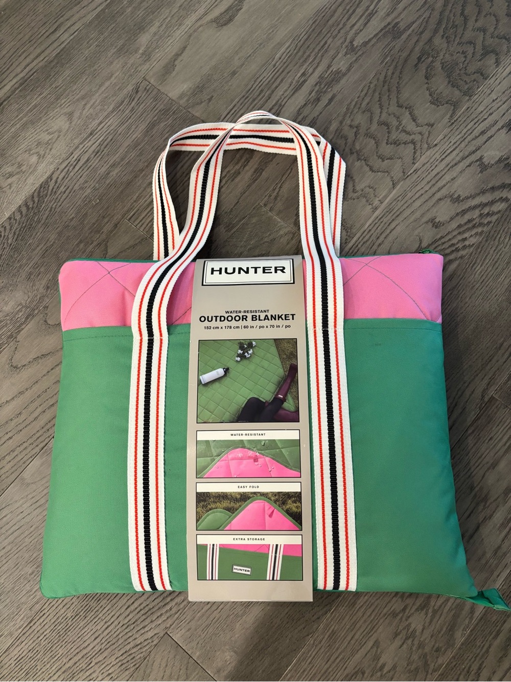🩷💚NEW Hunter Pink & Green Outdoor Blanket Tote🩷💚
